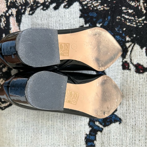 Black Patent Faux Leather Booties - Picture 4 of 8